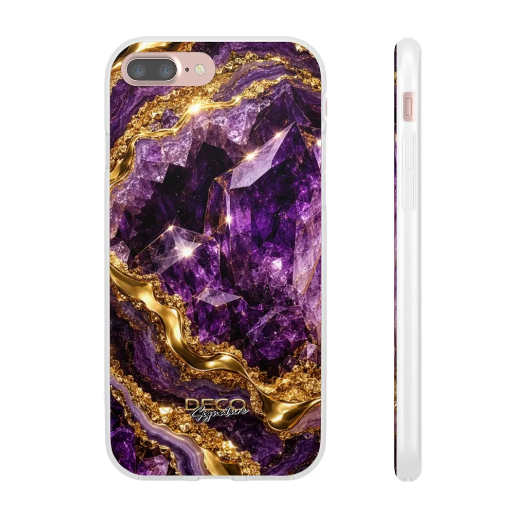 Luxury Amethyst & Gold DECO Signature Phone Case