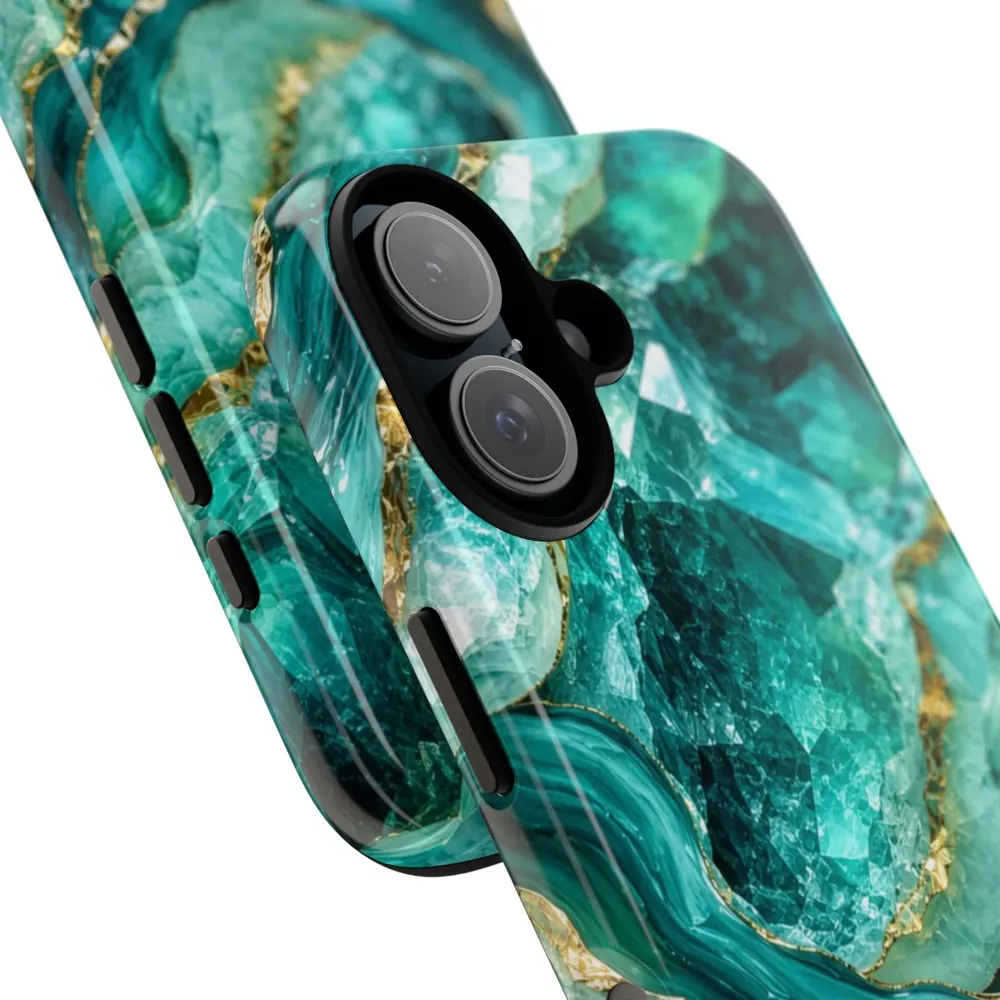 Luxury Sparkling Aquamarine DECO Signature Tough Phone Case