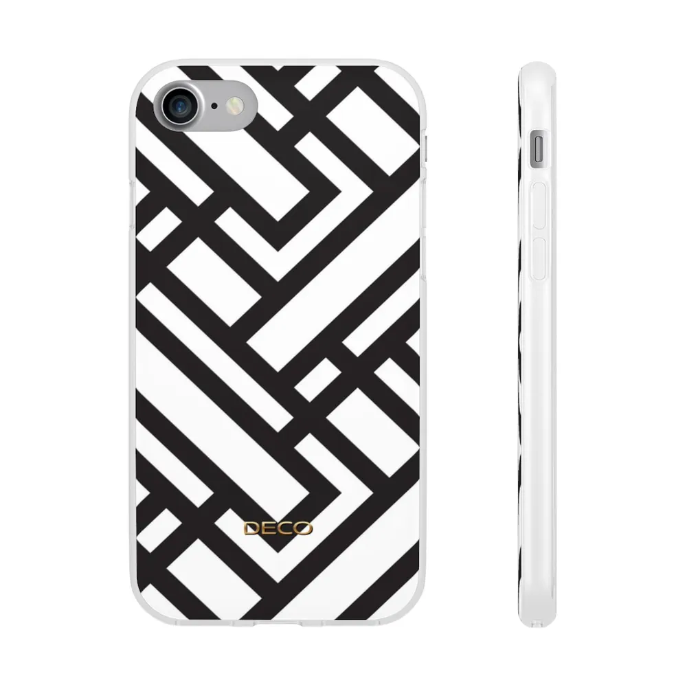 Black & White Maze Geometric Phone Case