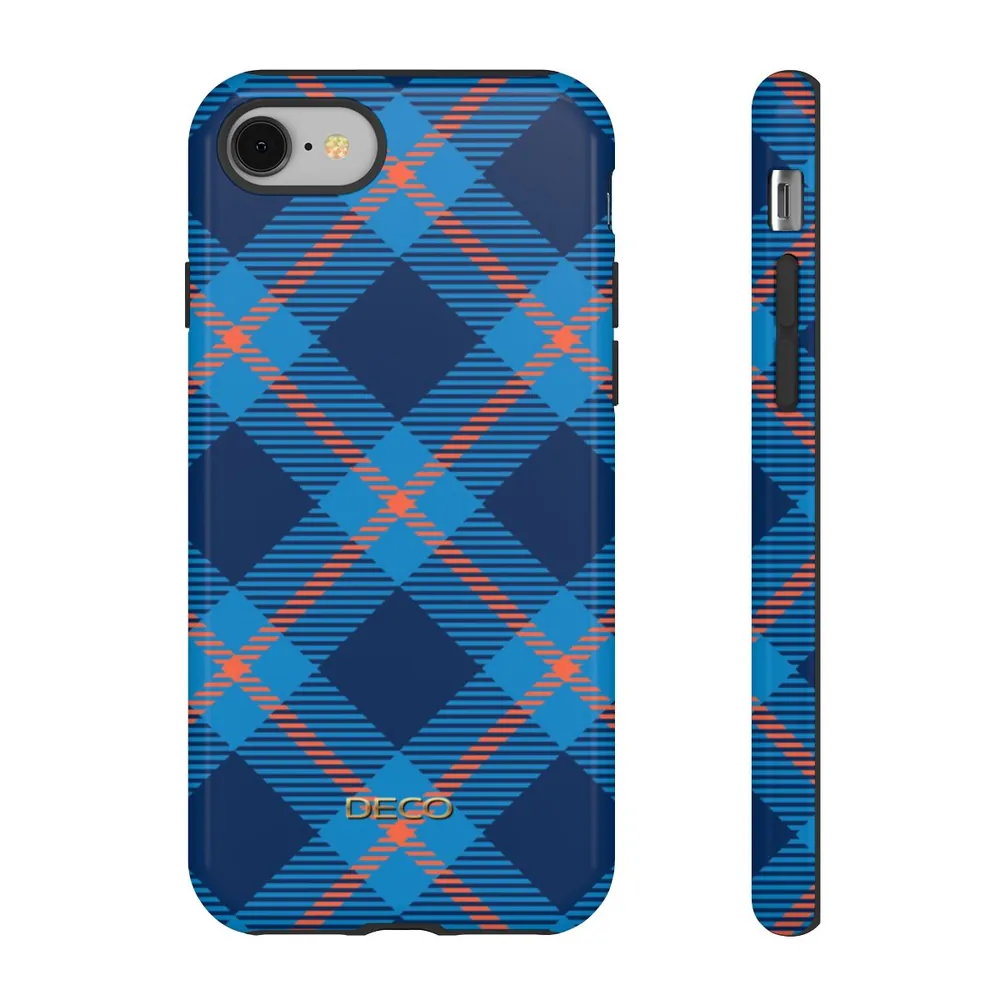 Blue Tartan Plaid Tough Phone Case