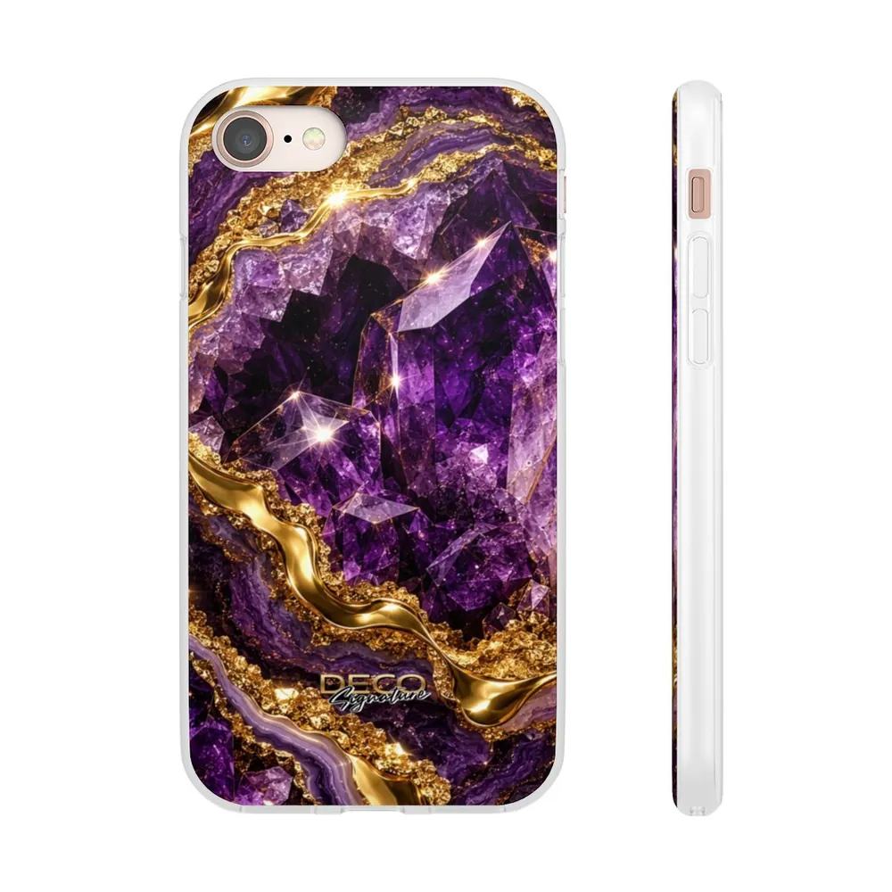 Luxury Amethyst & Gold DECO Signature Phone Case