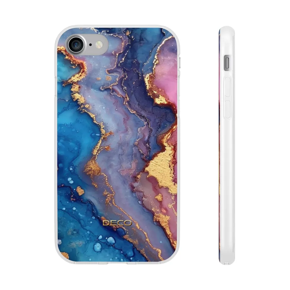 Purples & Gold Watercolor Marble Phone Case