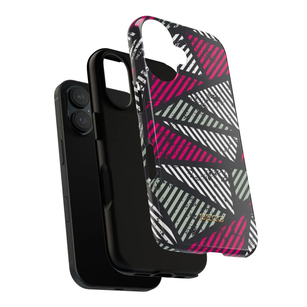 Distressed Magenta Geometric Tough Phone Case