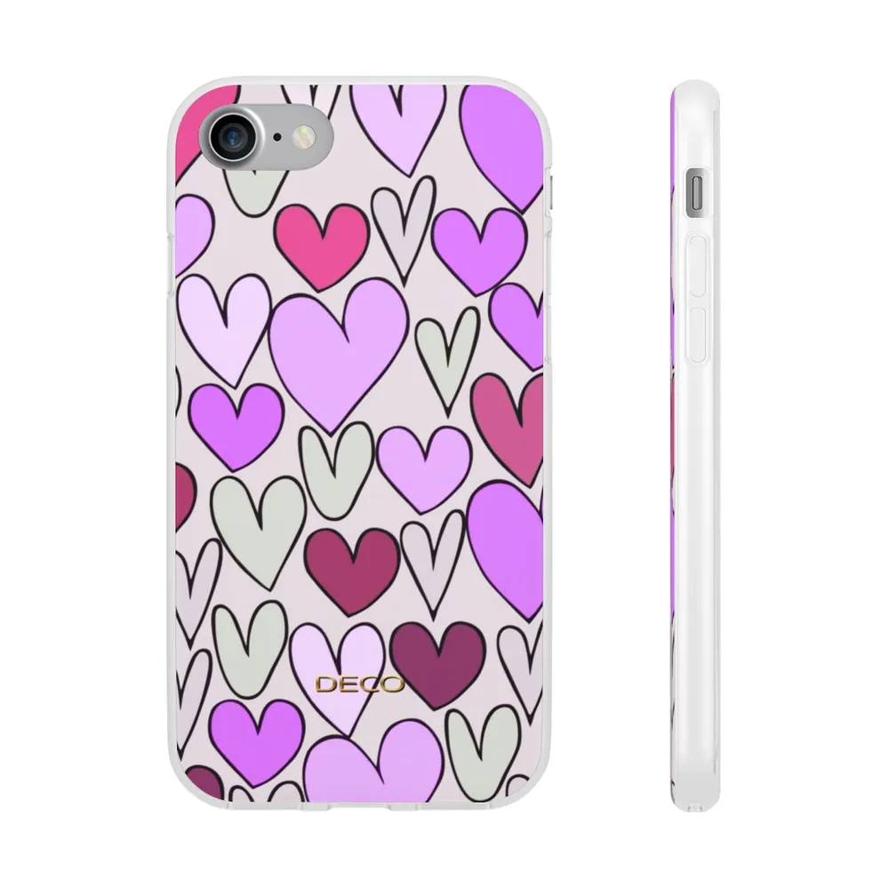 Purple Hearts Phone Case