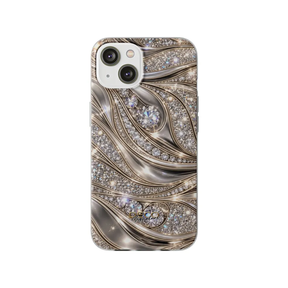 Luxury Sparkling Diamonds & Platinum DECO Signature Phone Case