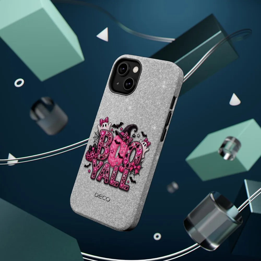 BOO YALL Bling Halloween MagSafe Impact-Resistant Phone Case