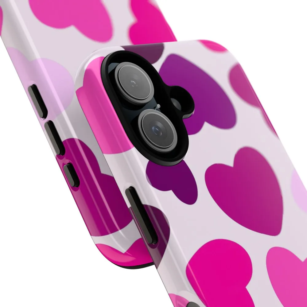 Pink Hearts Tough Phone Case