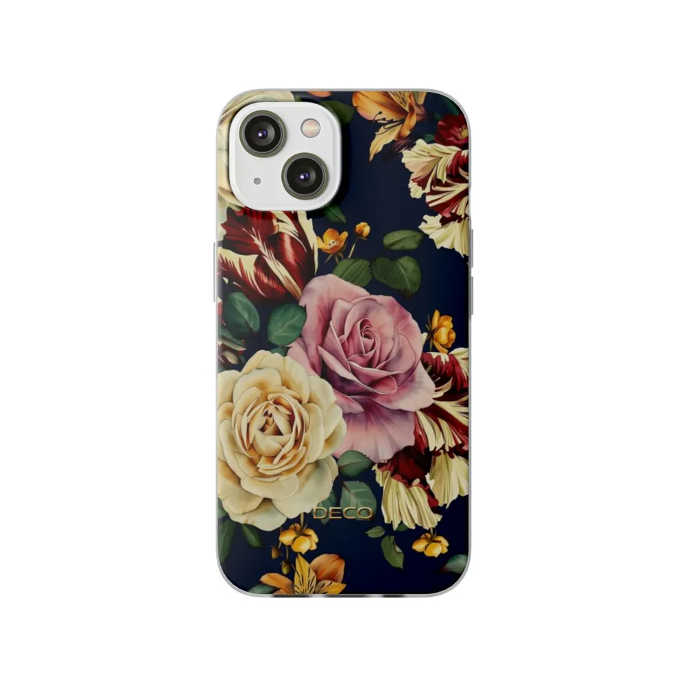 Painted Vintage Rose Floral Phone Case