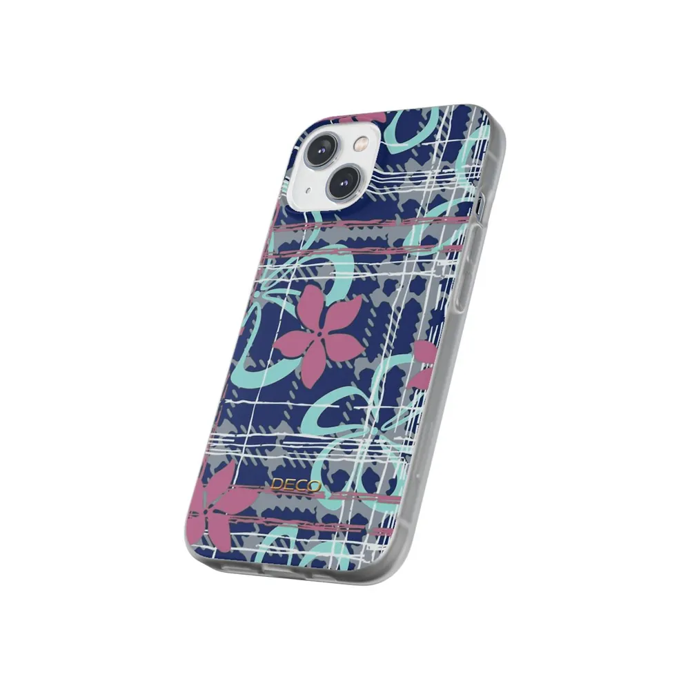 Digital Floral Plaid Phone Case