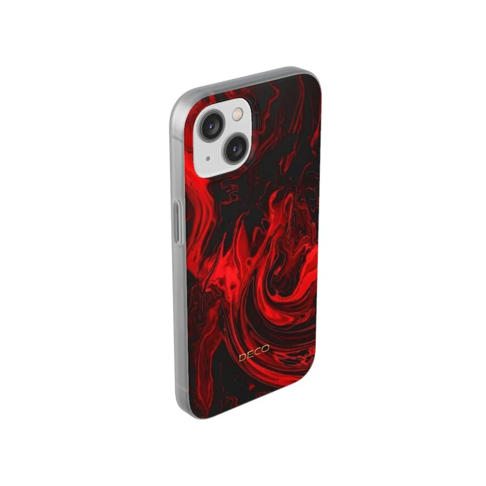 Fiery Red Swirl Phone Case