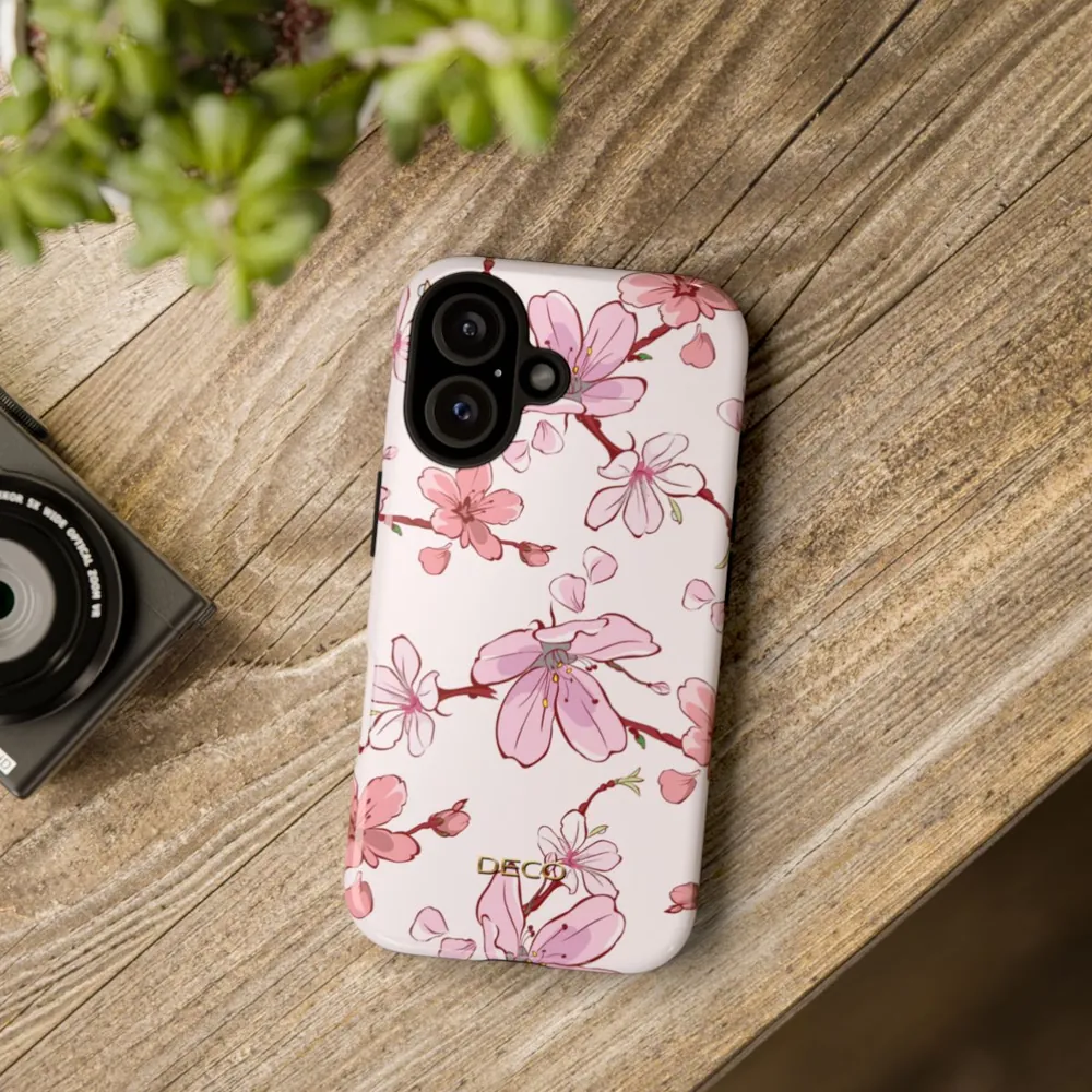 Pink Cherry Blossoms Floral Tough Phone Case