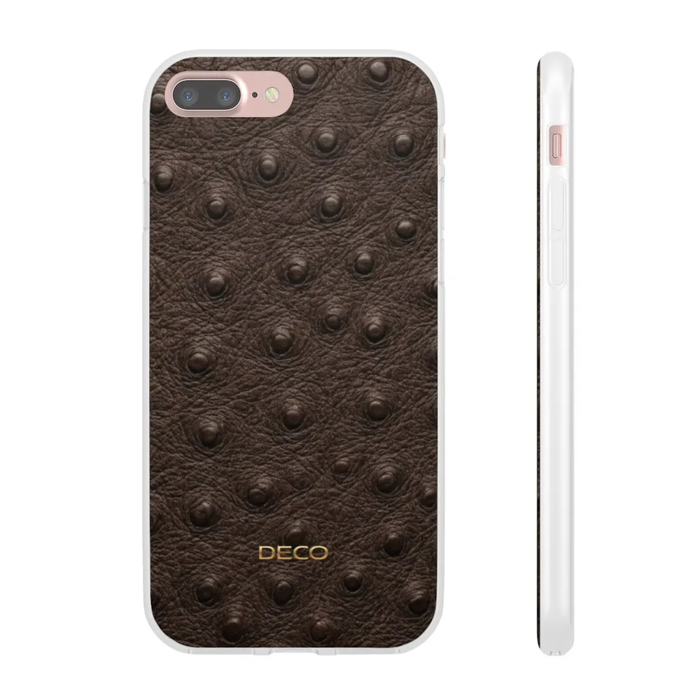 Brown Ostrich Skin Phone Case