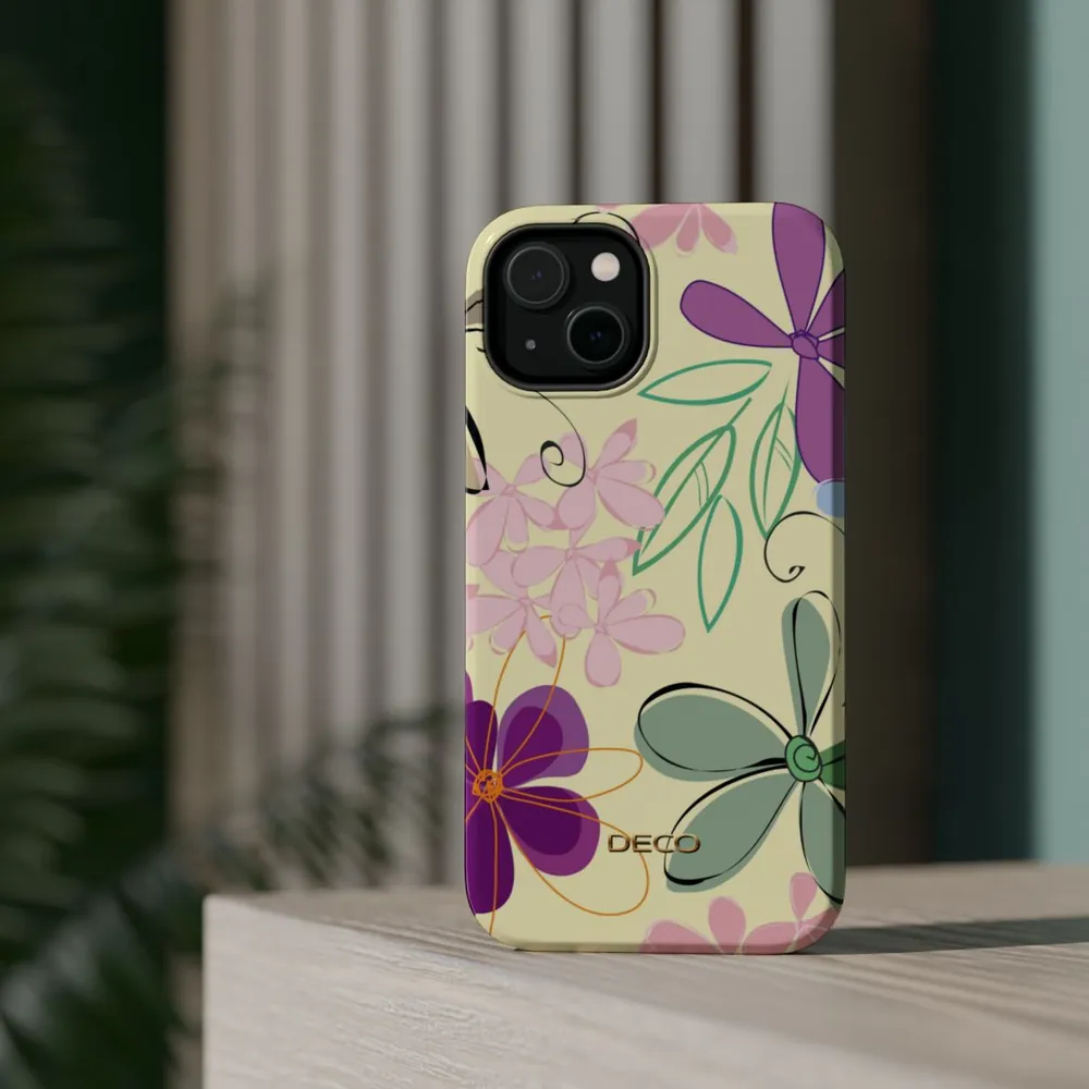 Whimsy Floral MagSafe Impact-Resistant Phone Case