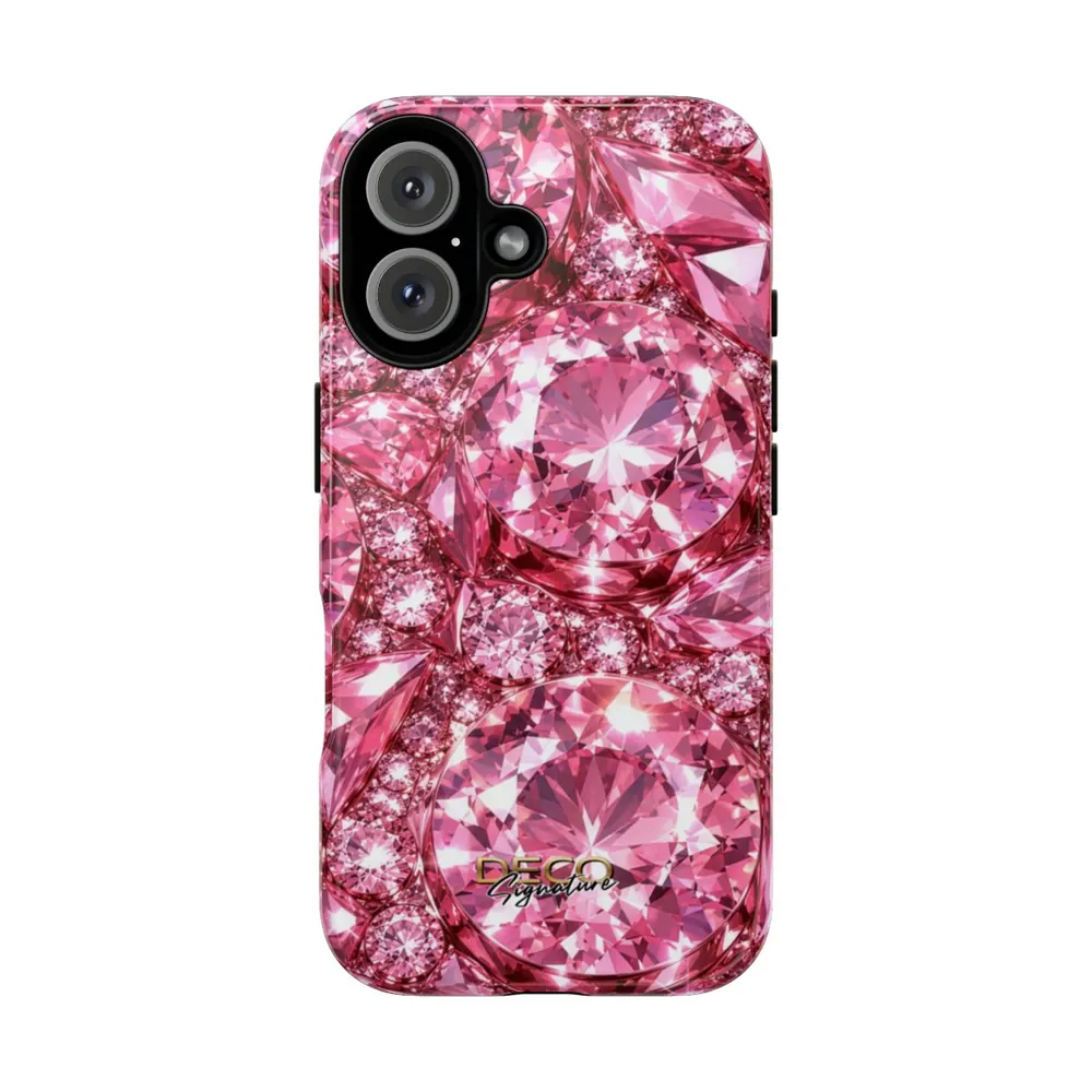 Luxury Sparkling Pink Diamonds DECO Signature Tough Phone Case