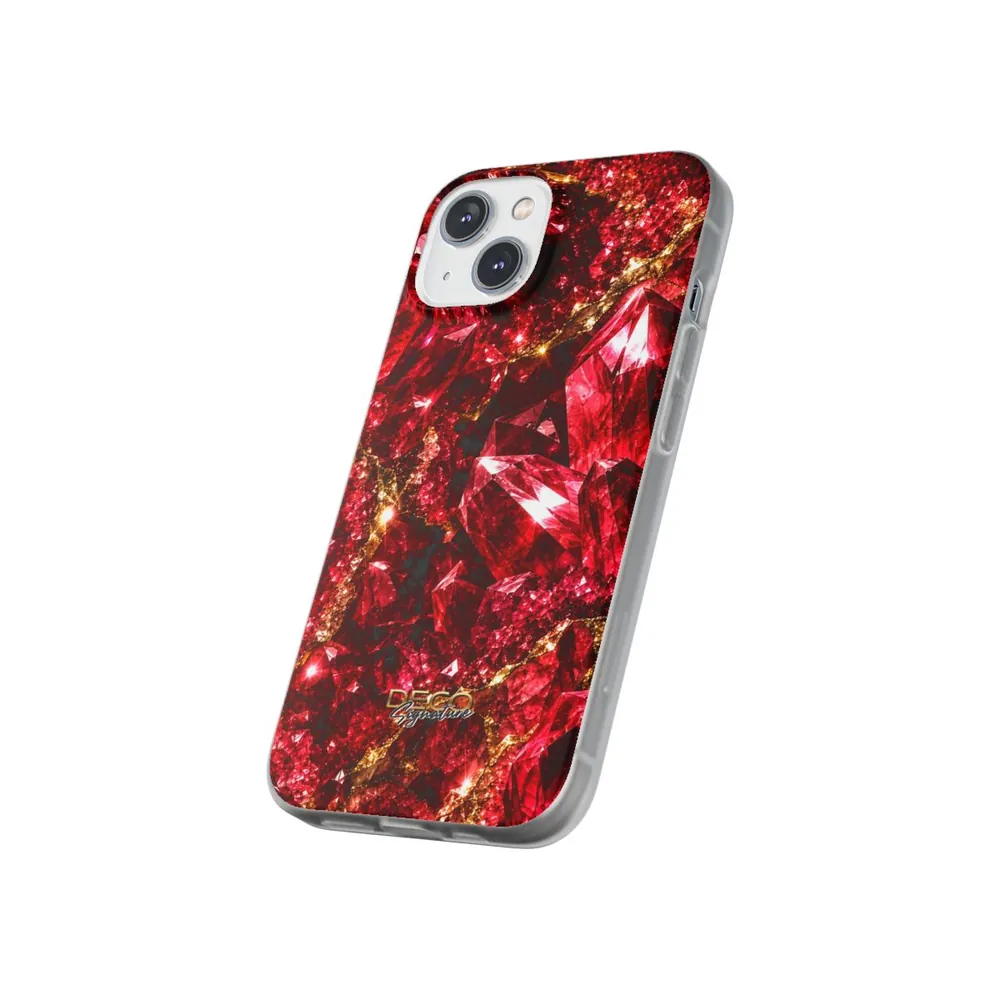 Luxury Sparkling Ruby DECO Signature Phone Case