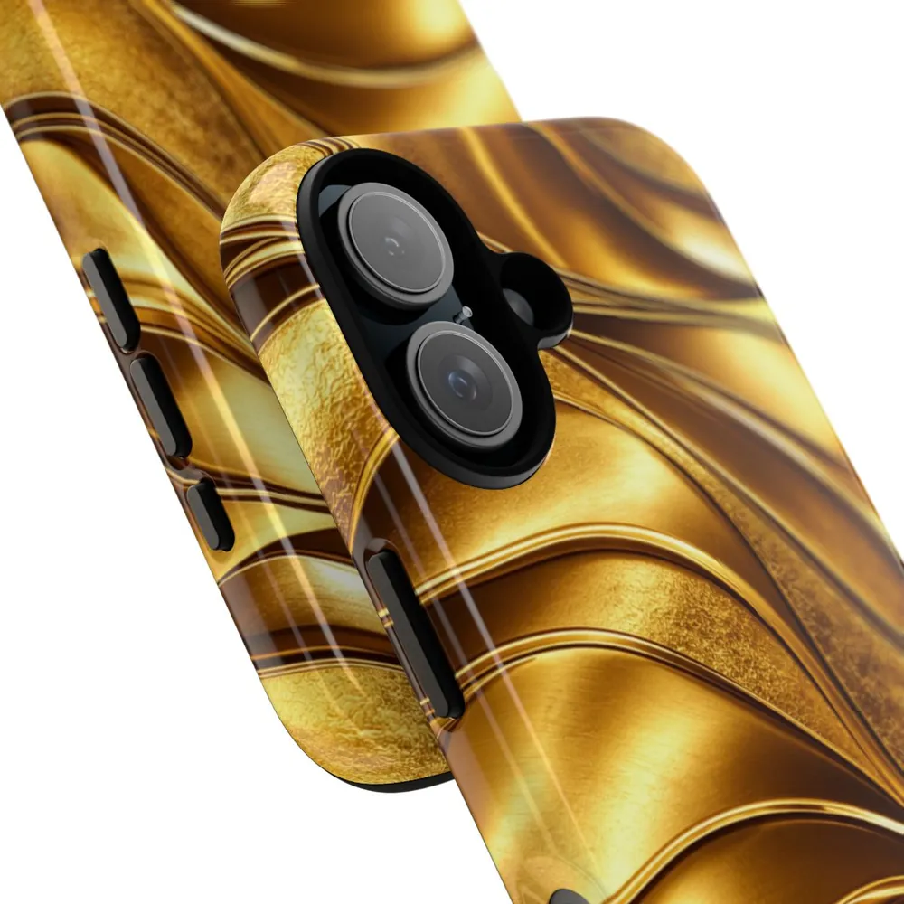 Luxury Textured Gold Flow DECO Signature Tough Phone Case
