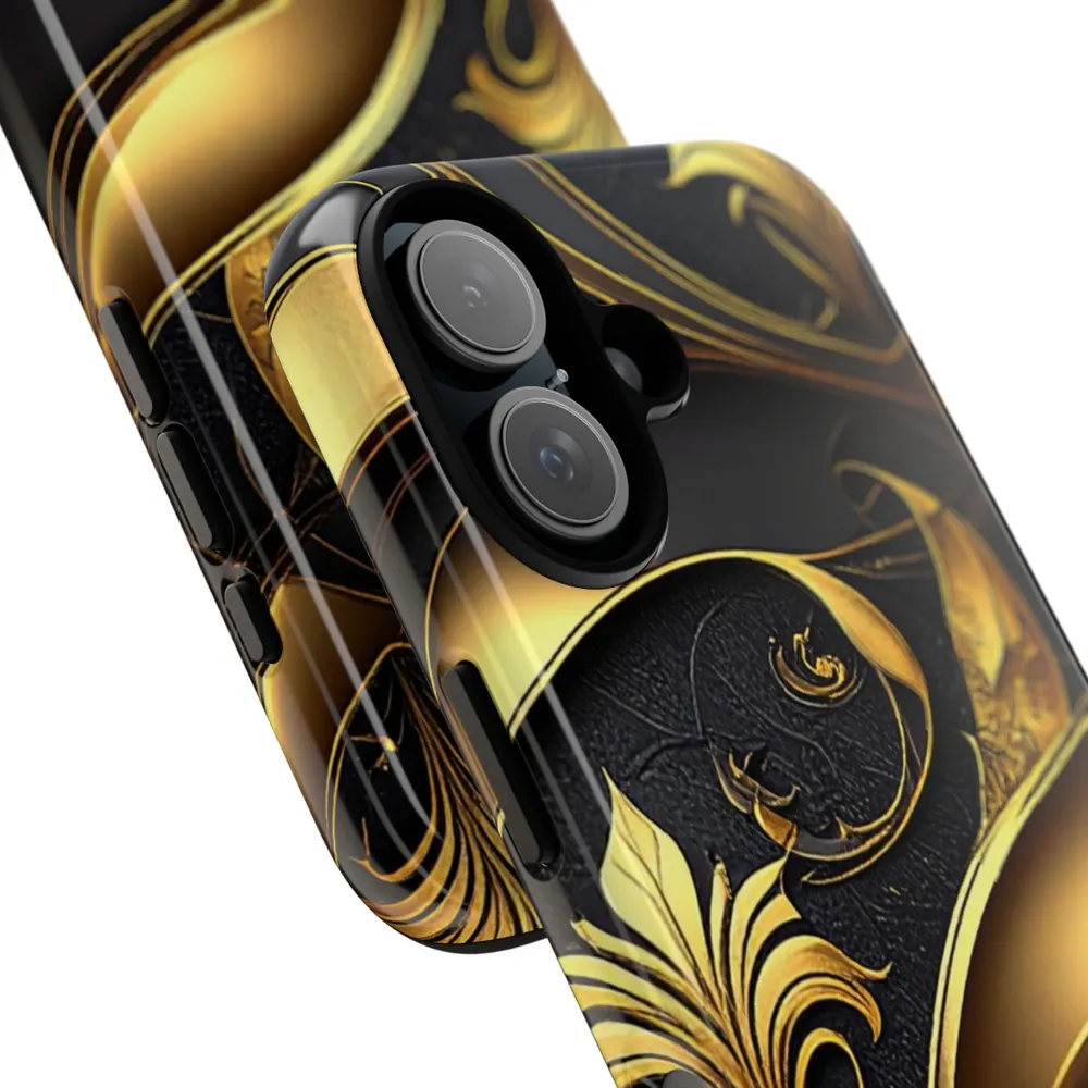 Luxury Black & Gold Inlay DECO Signature Tough Phone Case