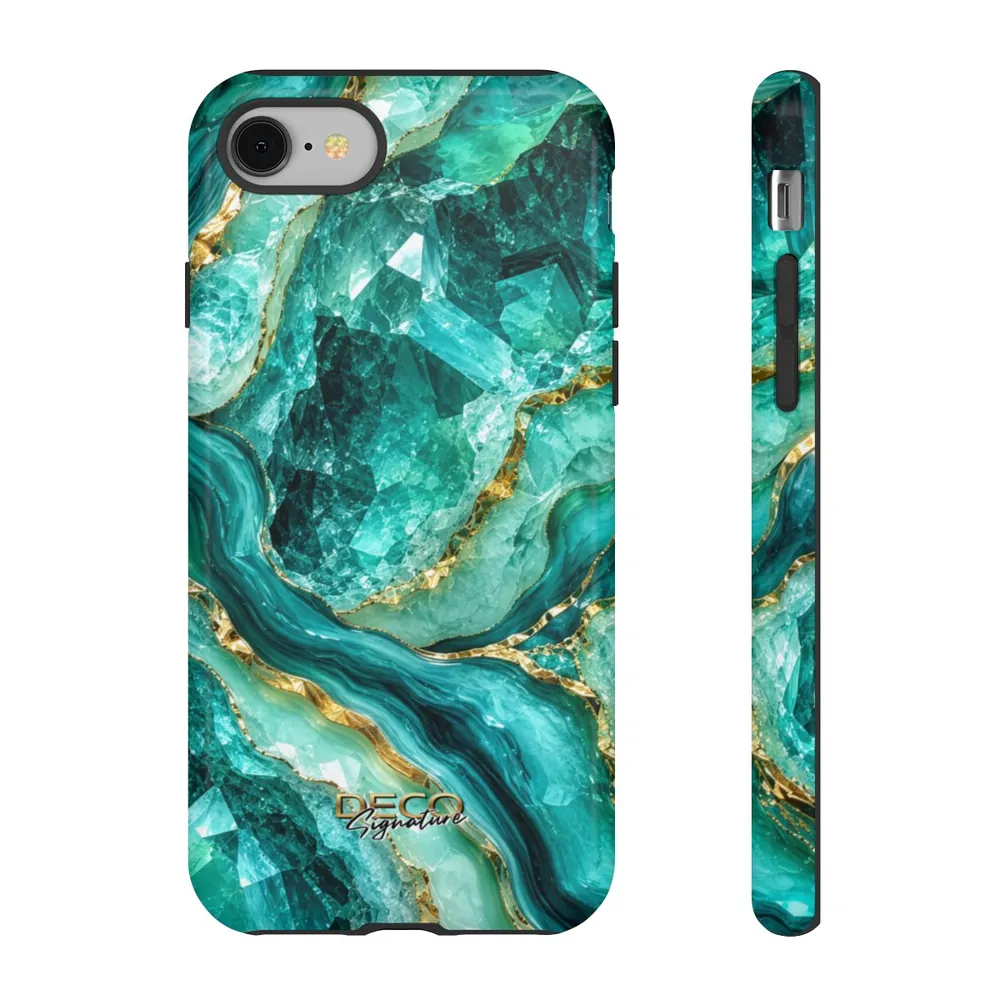 Luxury Sparkling Aquamarine DECO Signature Tough Phone Case