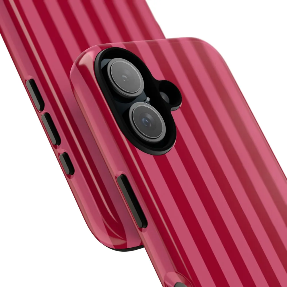 Classic Red & Pink Stripes Tough Phone Case