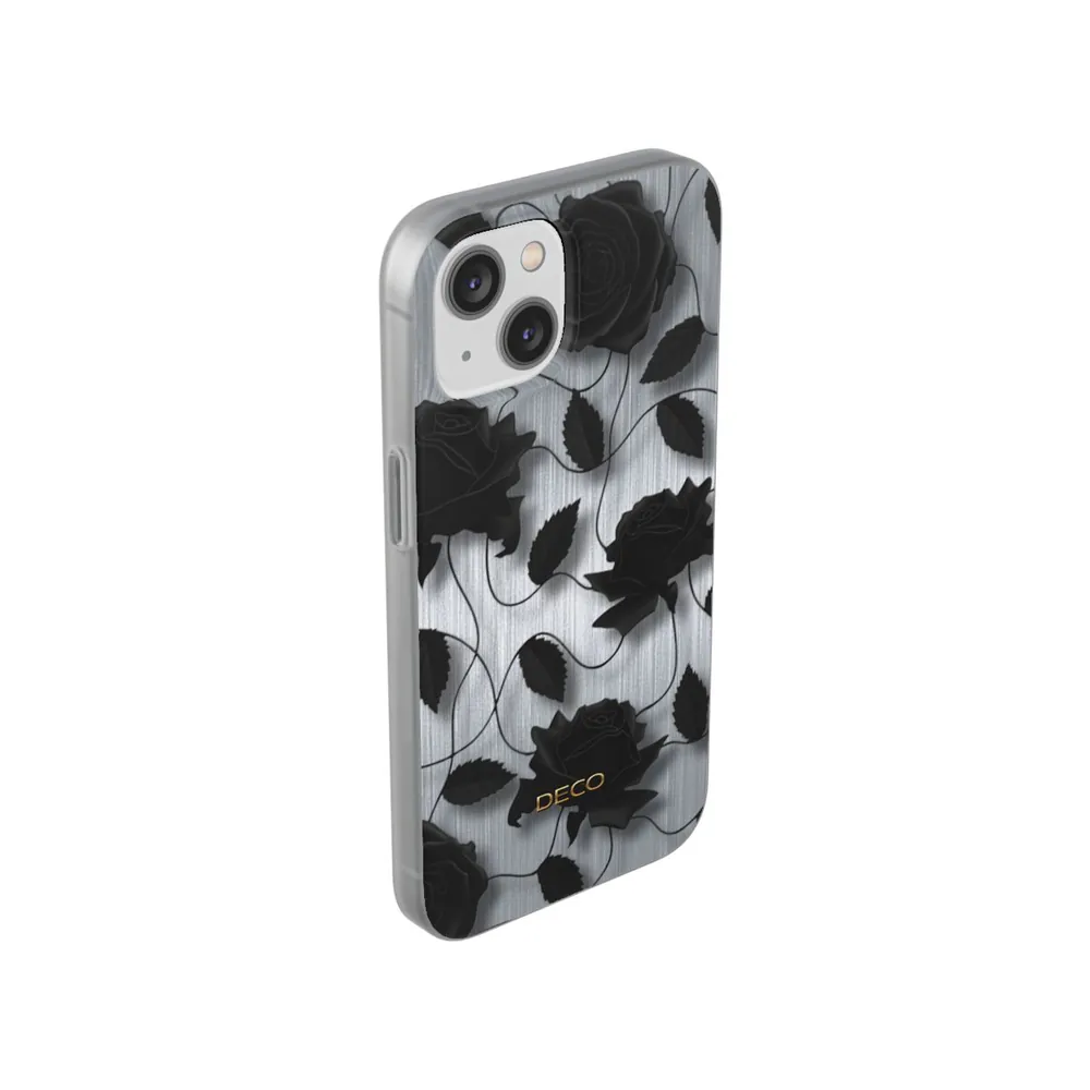 Black Rose Floral Phone Case