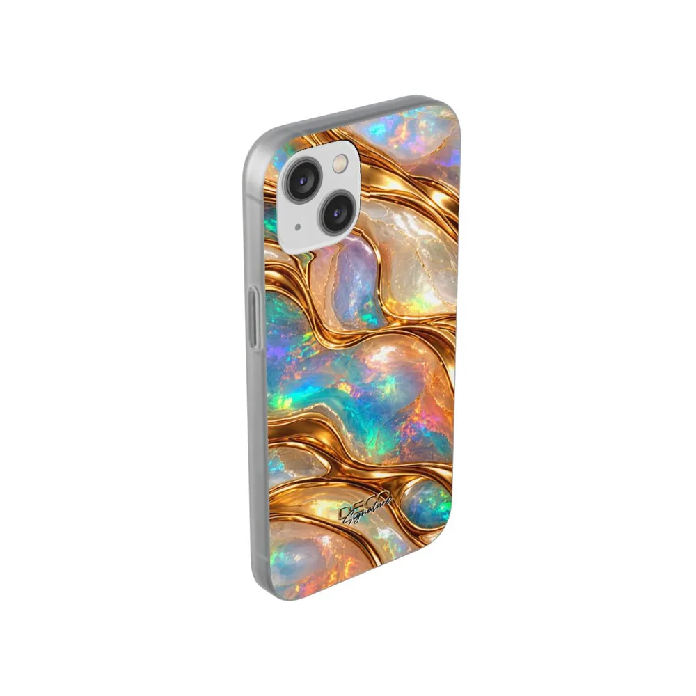 Luxury Opal & Gold DECO Signature Phone Case