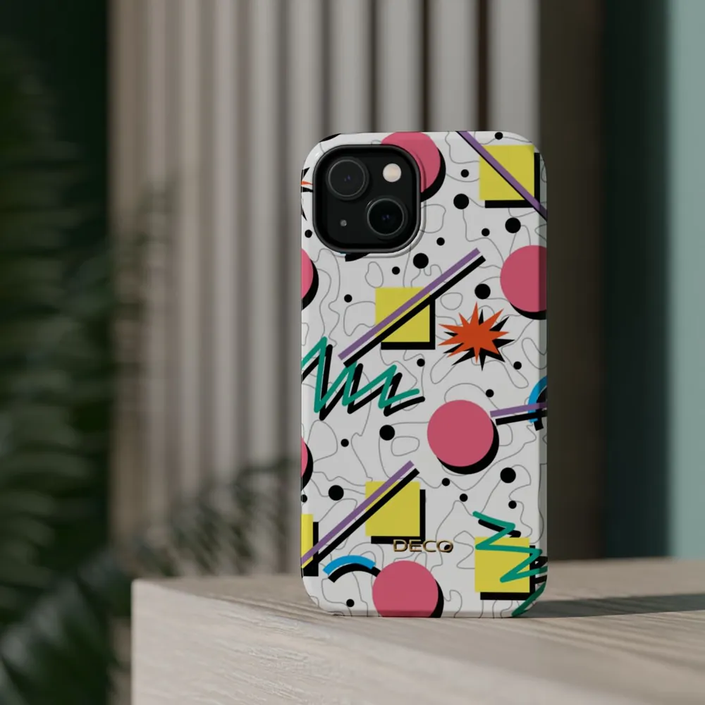 Pastel Party Geometric MagSafe Impact-Resistant Phone Case