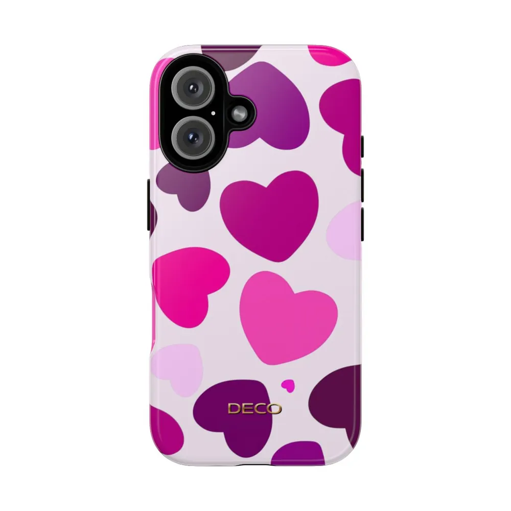 Pink Hearts Tough Phone Case