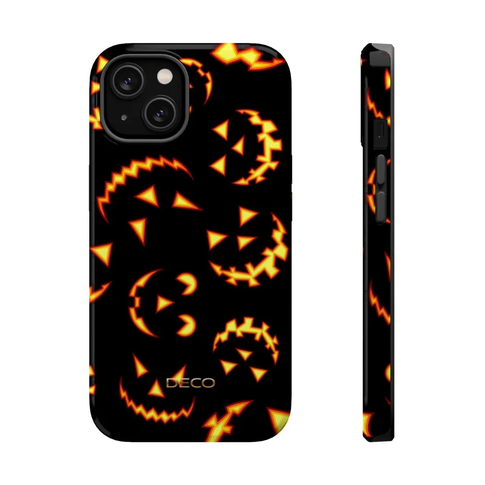 Creepy Jack-o-lanterns Spooky Halloween MagSafe Impact-Resistant Phone Case