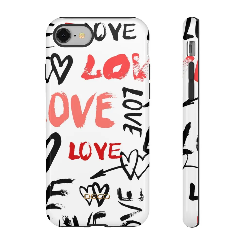 Love Hearts Tough Phone Case