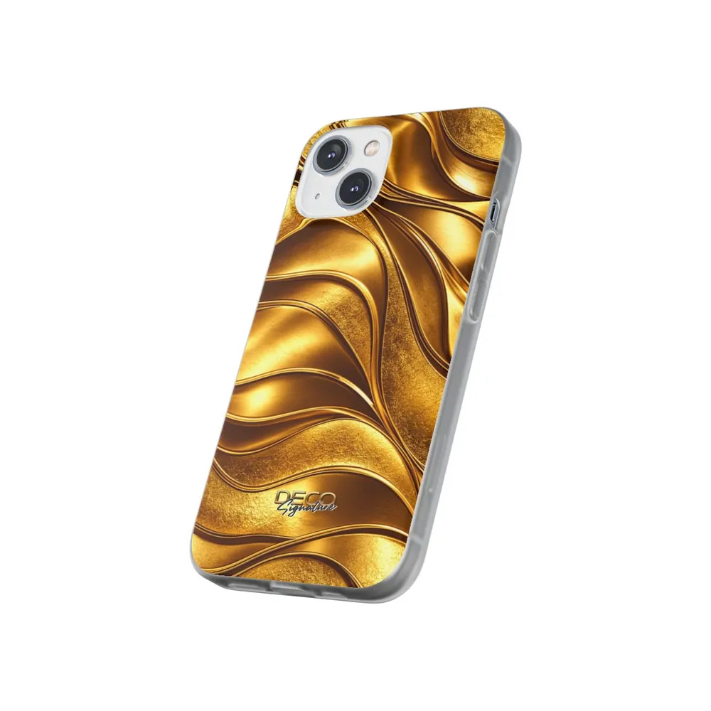 Luxury Textured Gold Flow DECO Signature Phone Case