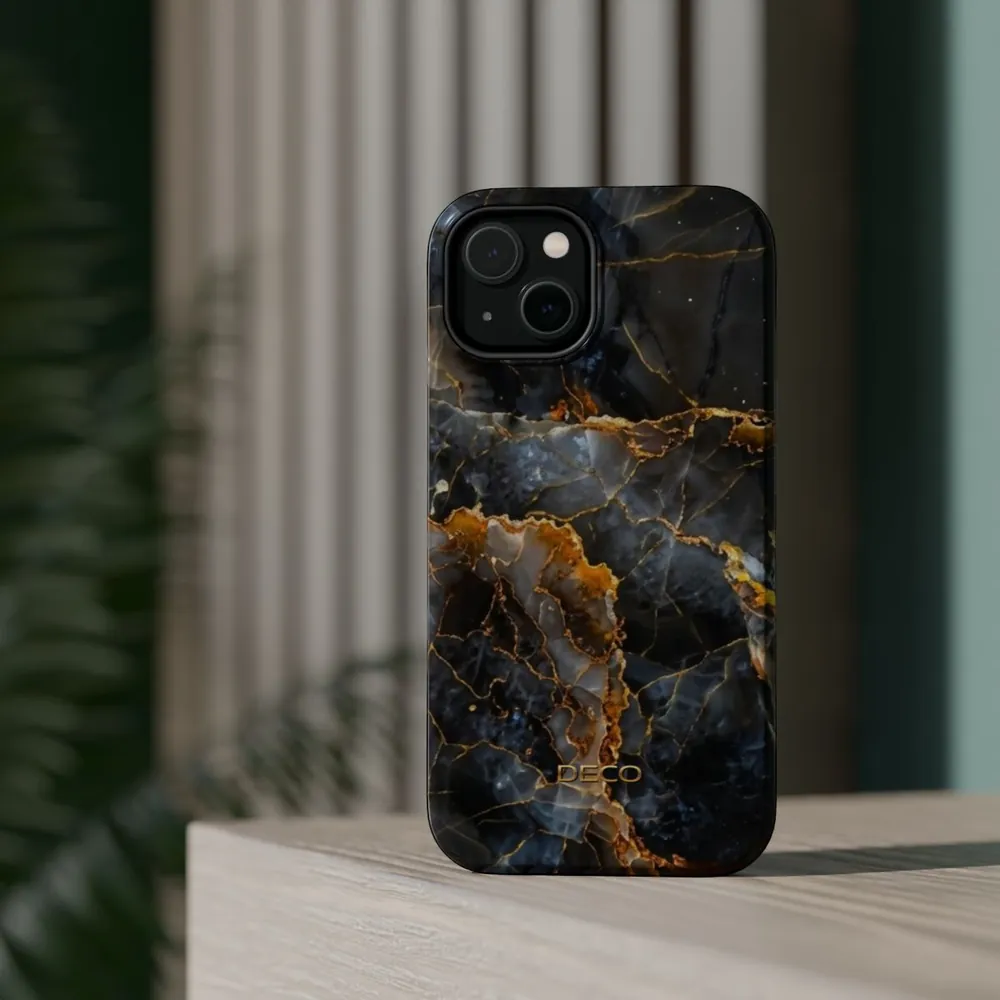 Black Onyx Marble MagSafe Impact-Resistant Phone Case