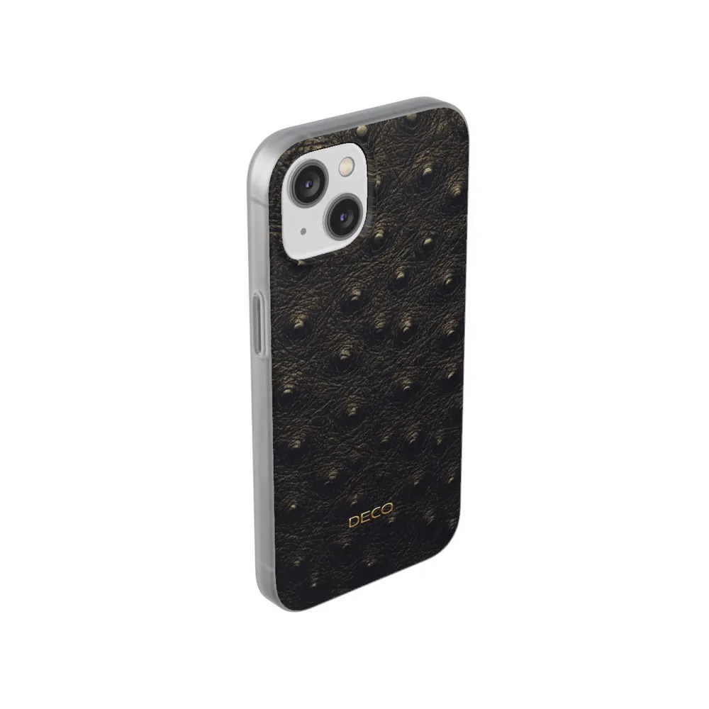 Dark Ostrich Skin Phone Case
