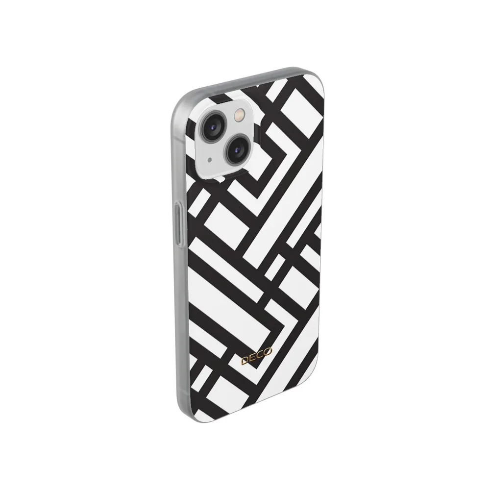 Black & White Maze Geometric Phone Case