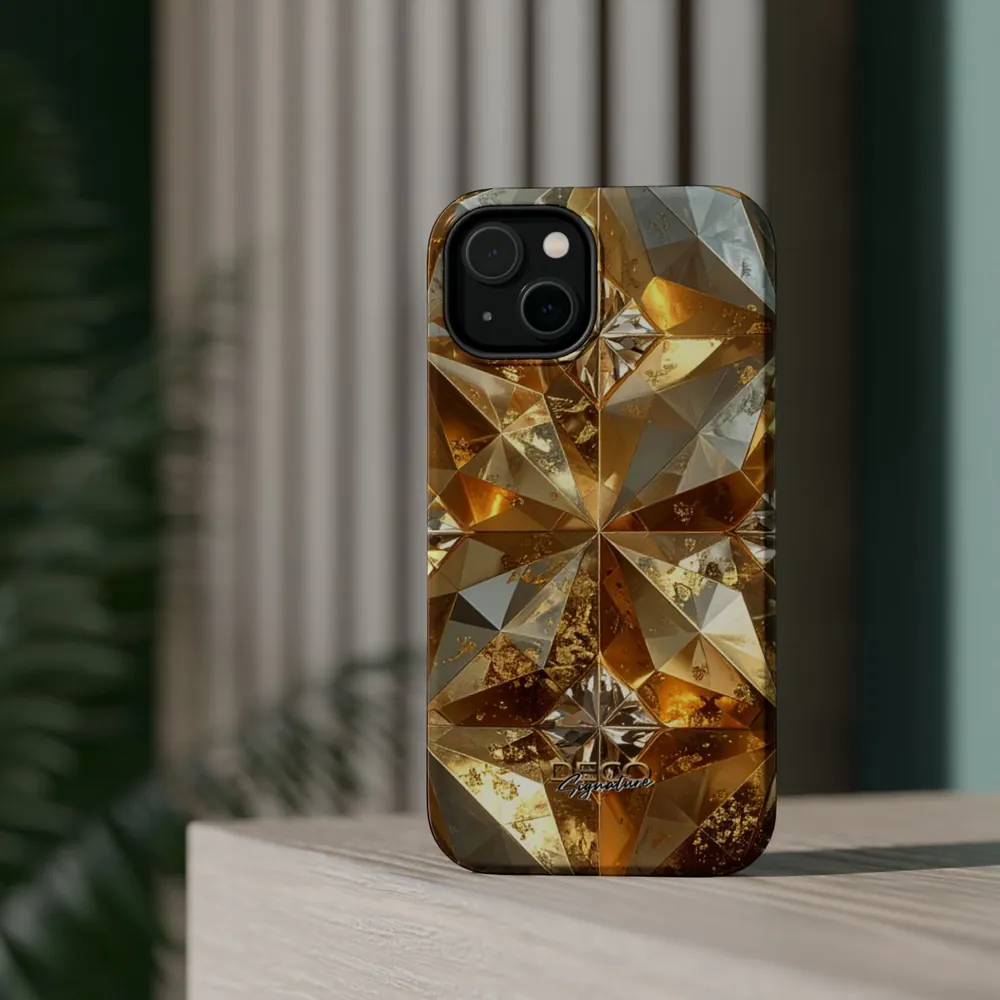 Luxury Diamond Facets DECO Signature MagSafe Impact-Resistant Phone Case