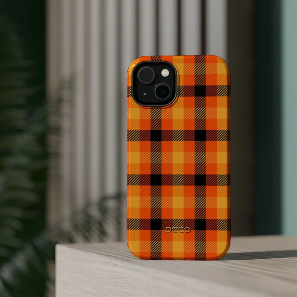 Sunshine Checked Tartan Plaid MagSafe Impact-Resistant Phone Case
