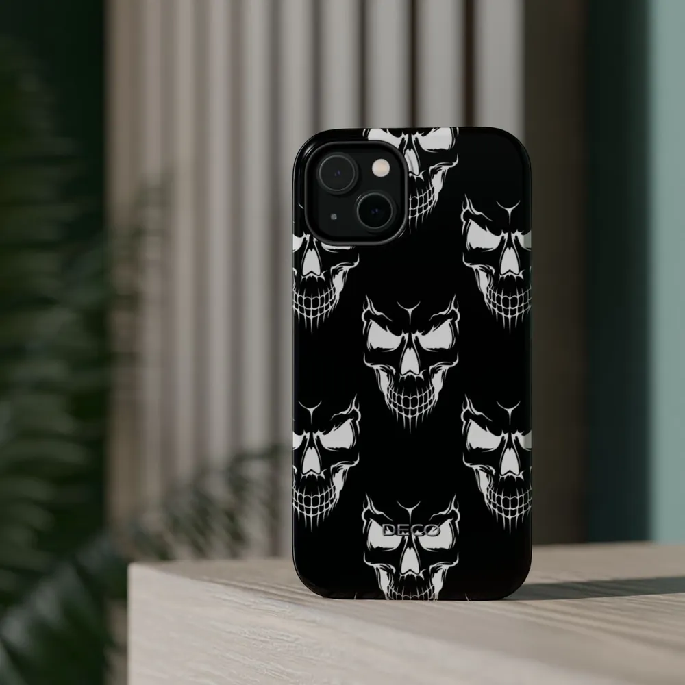 Creepy Skulls Spooky Halloween MagSafe Impact-Resistant Phone Case