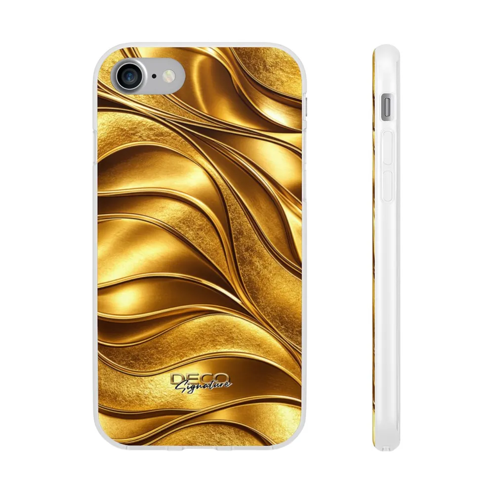 Luxury Textured Gold Flow DECO Signature Phone Case