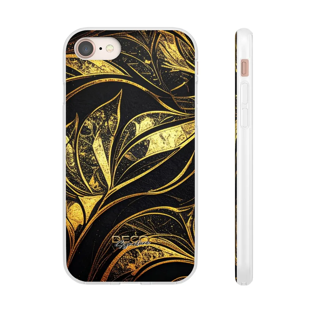 Luxury Black & Gold Leaf DECO Signature Phone Case