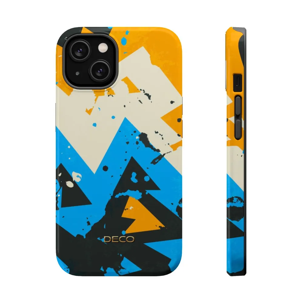 Street Grunge Geometric MagSafe Impact-Resistant Phone Case