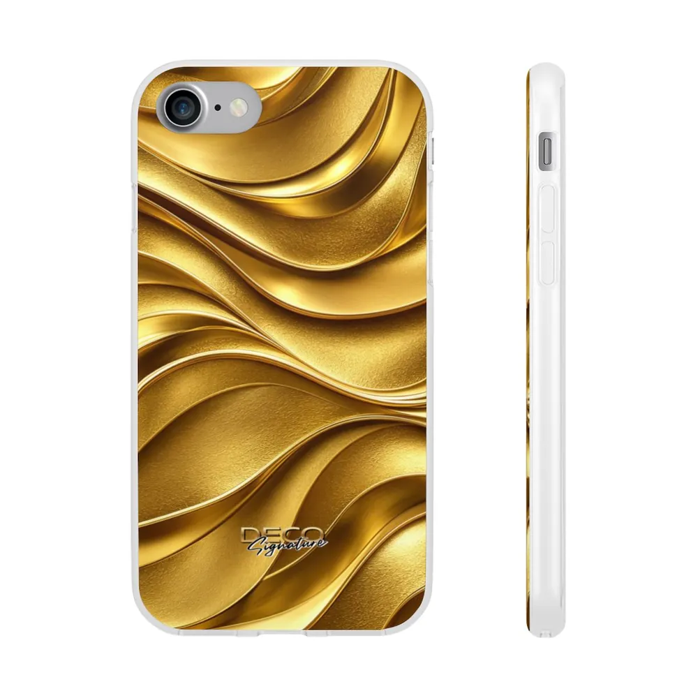 Luxury Liquid Gold Texture DECO Signature Phone Case