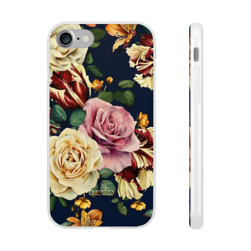 Painted Vintage Rose Floral Phone Case