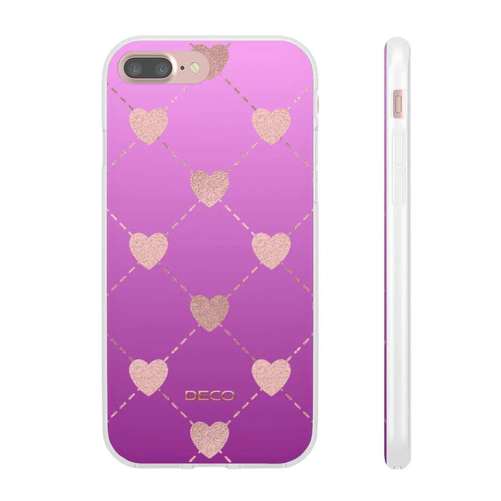 Shimmer Heart Dots Phone Case