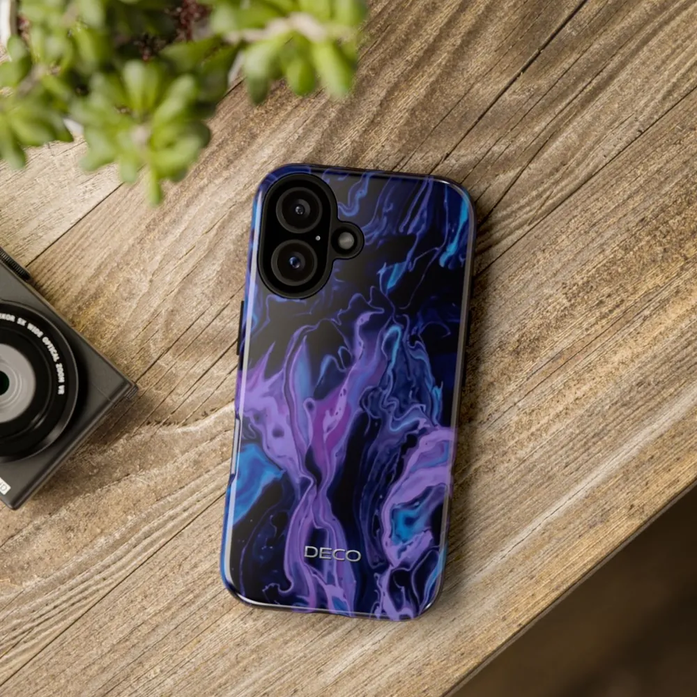 Deep Purple Swirl Tough Phone Case