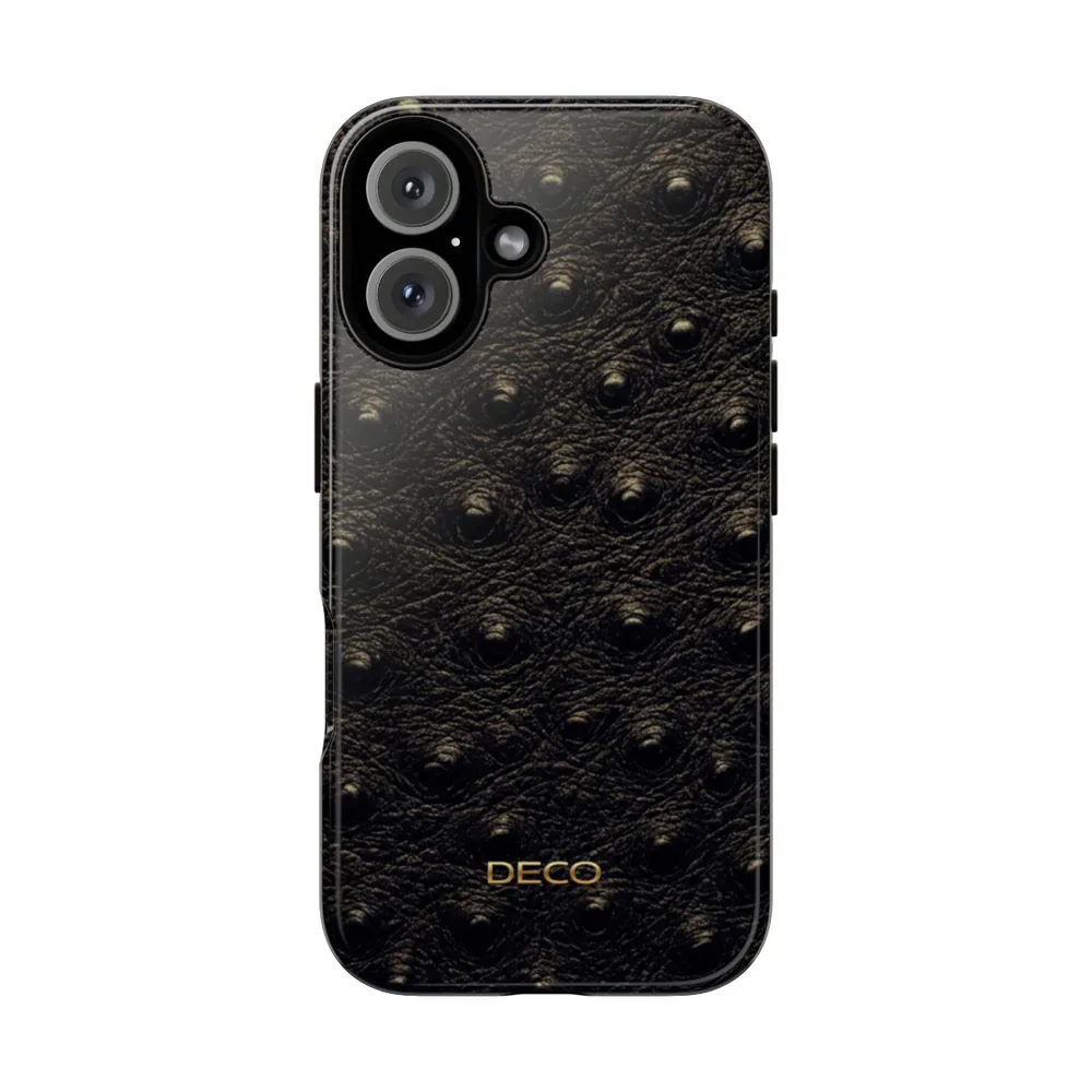 Dark Ostrich Skin Tough Phone Case