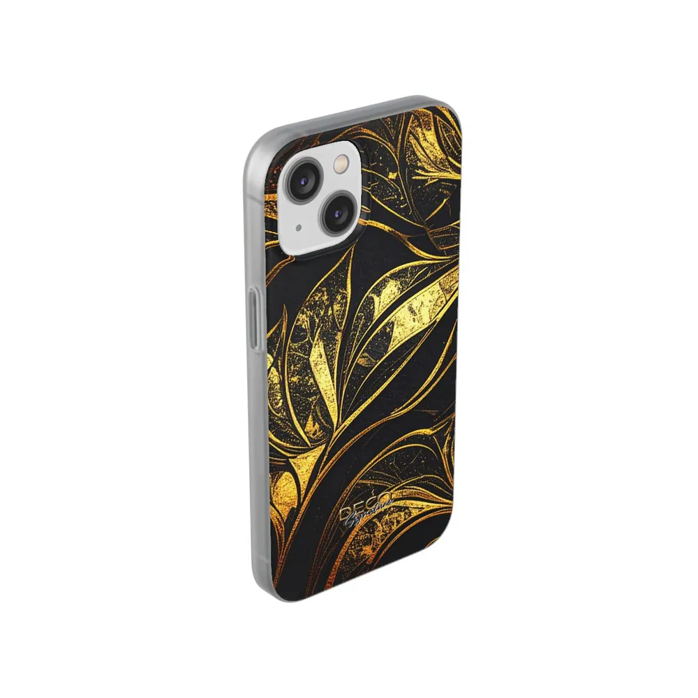 Luxury Black & Gold Leaf DECO Signature Phone Case