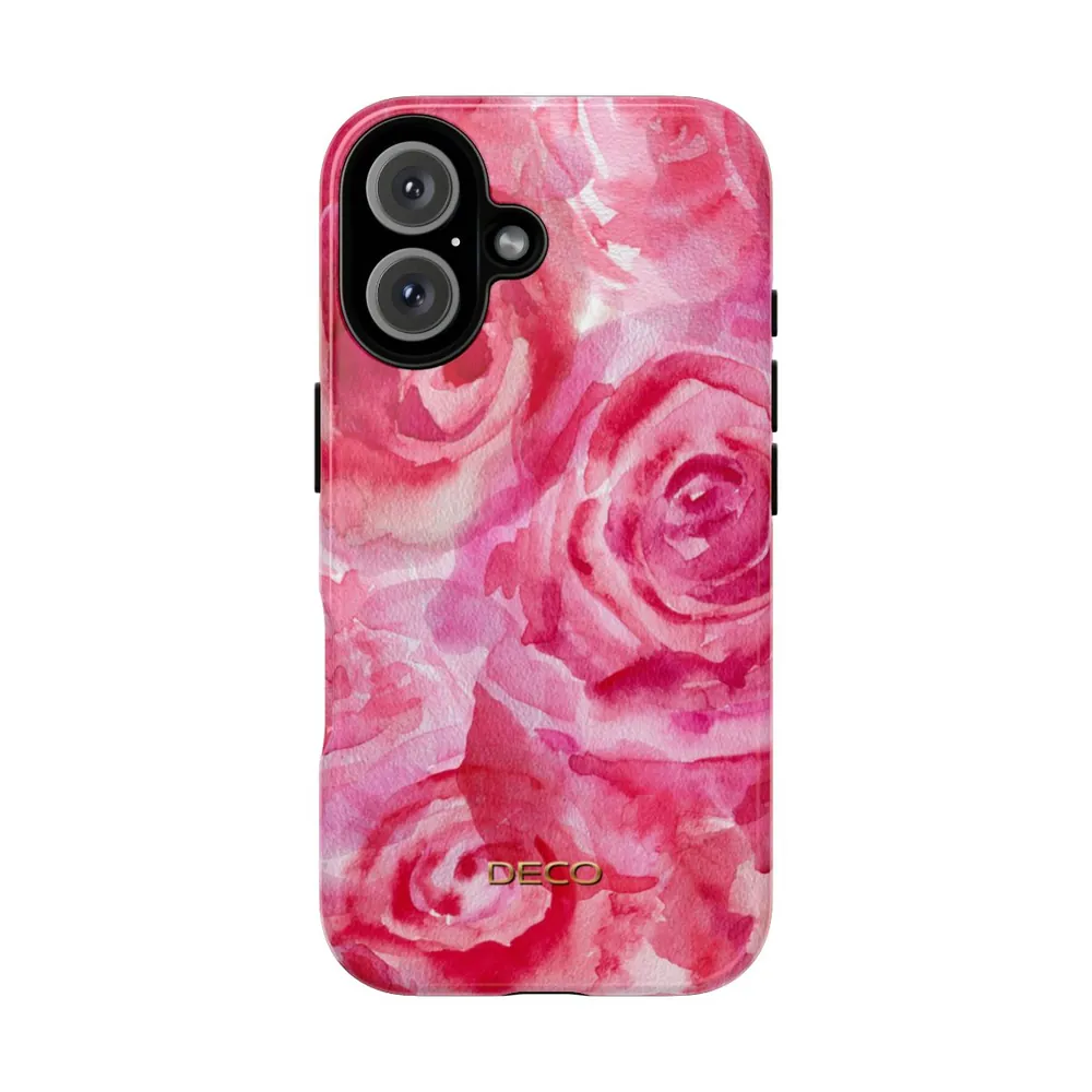Watercolor Roses Floral Tough Phone Case