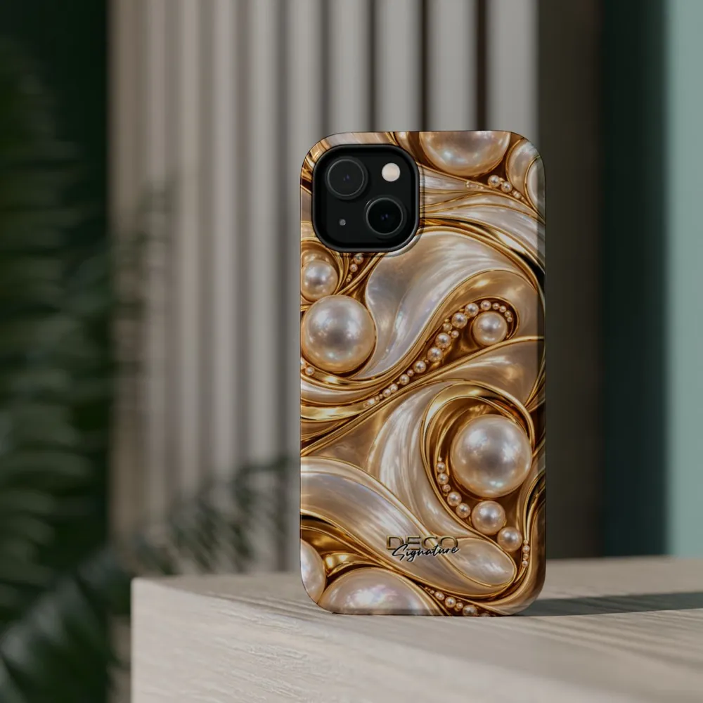Luxury Pearl DECO Signature MagSafe Impact-Resistant Phone Case