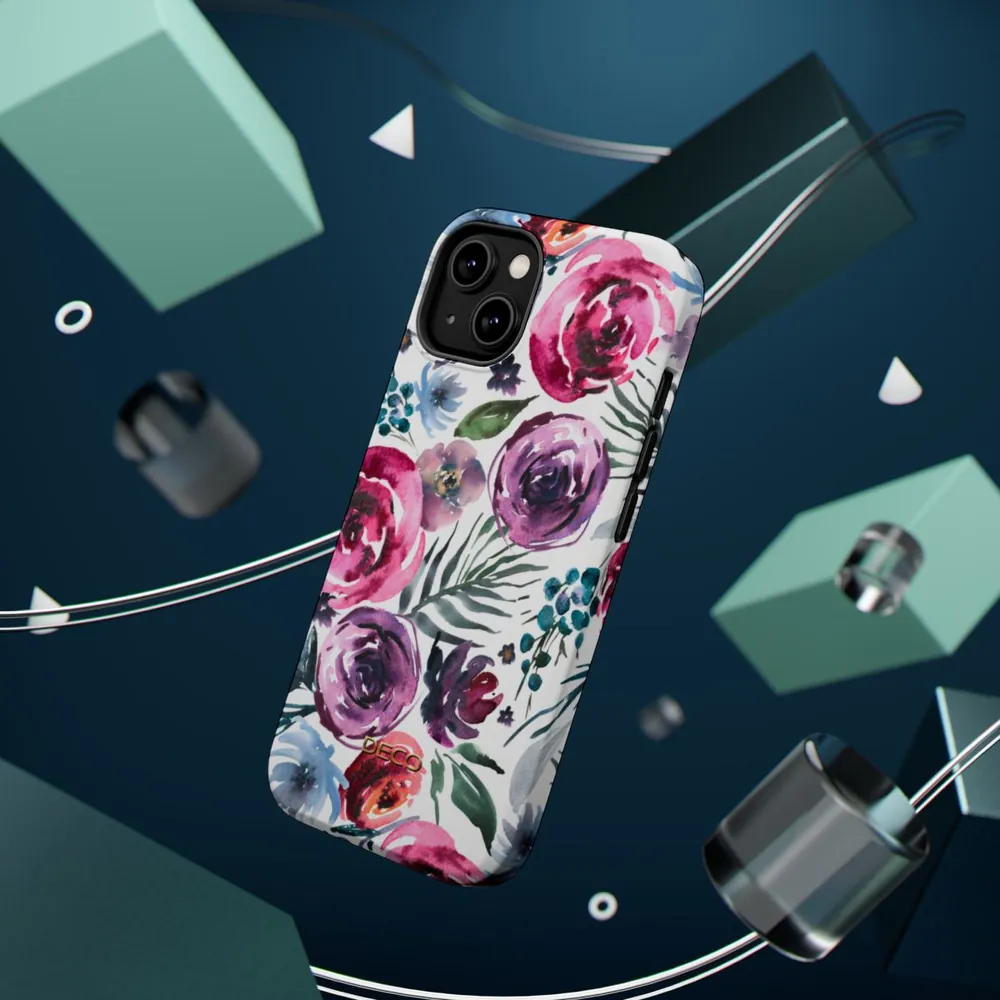 Watercolor Bouquet Floral MagSafe Impact-Resistant Phone Case