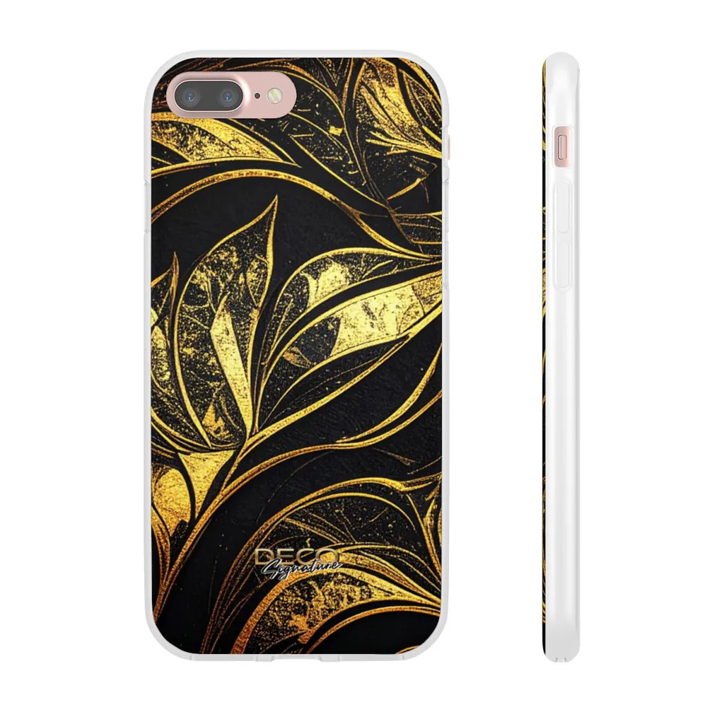 Luxury Black & Gold Leaf DECO Signature Phone Case
