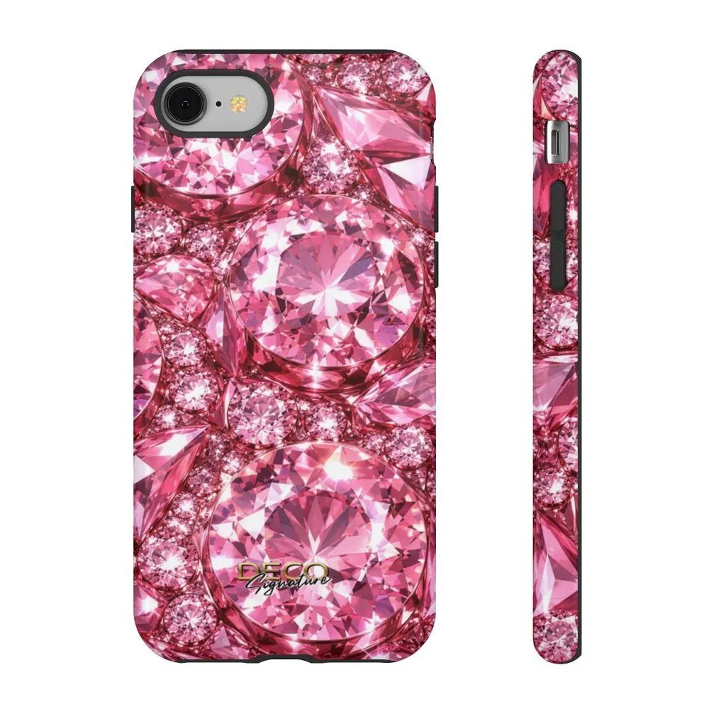 Luxury Sparkling Pink Diamonds DECO Signature Tough Phone Case